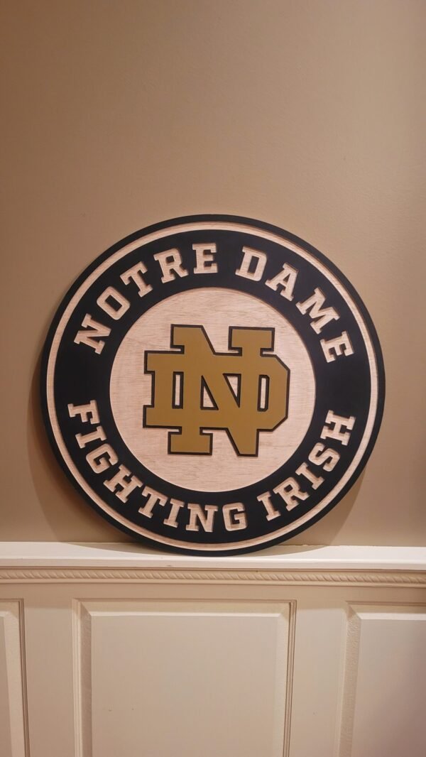 University of Notre Dame Wooden Sign