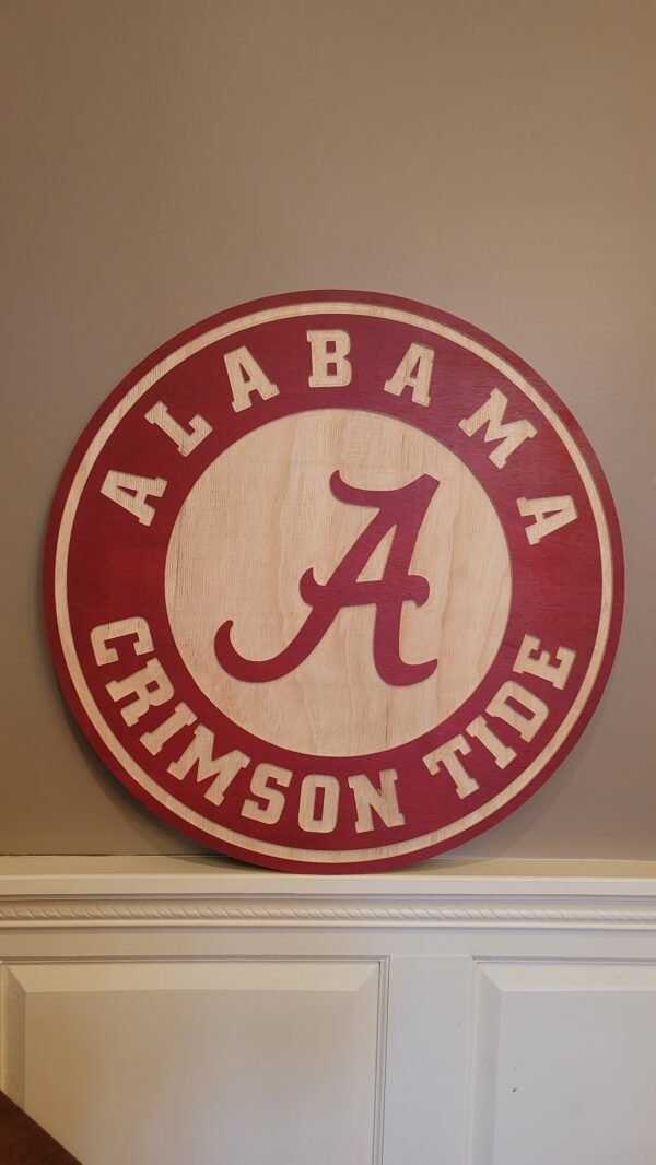 University of Alabama - Crimson Tide Wooden Sign